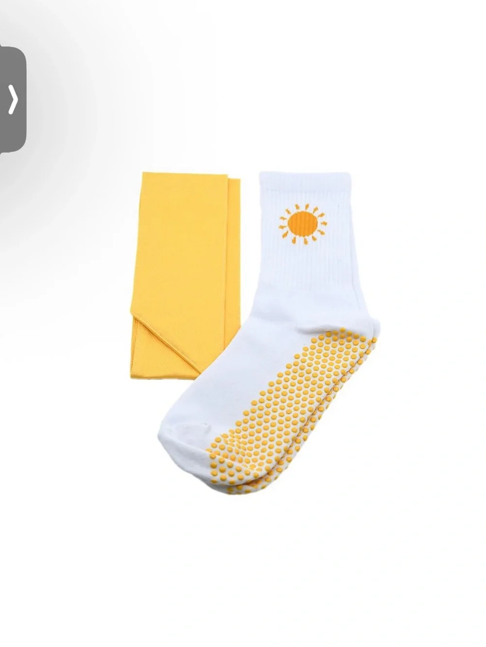 New Set of 2 Pilates Socks & Headband Sets - White  Yellow  Blue